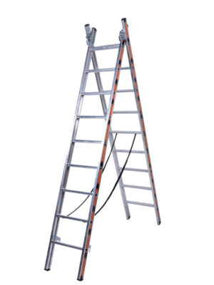 Διπλή Πτυσσόμενη Σκάλα Αλουμινίου